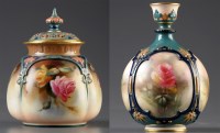 Lot 439 - Hadley, Worcester: a vase, decorated in...