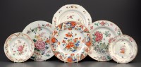 Lot 517 - A group of six 18th Century export plates,...