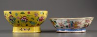 Lot 518 - A square-shaped footed dish, with floral...