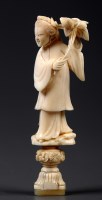Lot 531 - An ivory seal, 19th Century, carved as a...