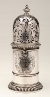 Lot 639 - A William III Britannia standard sugar caster,...