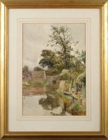 Lot 103 - Robert Jobling (1841-1923) A VIEW ON A RURAL...