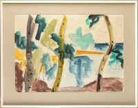 Lot 172 - S*** H*** (Israeli 20th Century) TREES BY A...