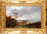 Lot 250 - Edward Train (1801-1866) A BORDERS LANDSCAPE...