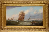 Lot 258 - 19th Century British School SAILING SHIPS OFF...