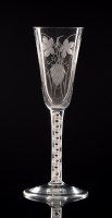Lot 285 - An 18th Century ale glass, circa 1770, the...