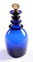 Lot 288A - A 19th Century Bristol Blue decanter with...