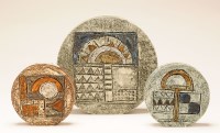 Lot 329 - Two Troika wheel vases, 4 3/4in. together with...