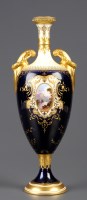 Lot 363 - A Coalport vase: of typical form, the blue and...