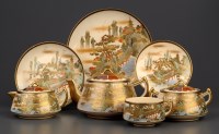Lot 437 - A Satsuma tea service, early 20th Century,...