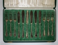 Lot 507 - Six George VI fish knives and matching fish...