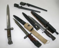 Lot 1052 - Two British WWII no. 4 rifle bayonets Mk. II,...