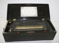 Lot 1138 - A late 19th Century Swiss music box, the...