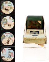 Lot 1144 - Four sets of magic lantern slides, three boxed...