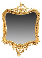 Lot 1246 - A 19th Century wall mirror, the ornate gilt...