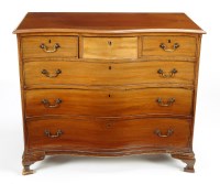 Lot 1256 - A late Georgian mahogany serpentine front...