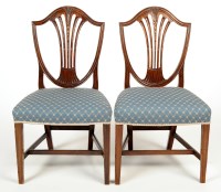 Lot 1276 - A set of four mahogany Hepplewhite design...
