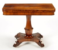 Lot 1344 - A late Regency rosewood rectangular-shaped tea...