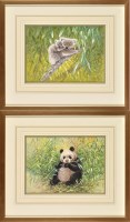 Lot 43 - Warwick Higgs (Contemporary) A PANDA FEEDING...