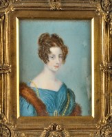 Lot 51 - British School A MINIATURE BUST PORTRAIT OF A...