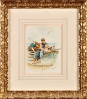 Lot 109 - Robert Jobling (1841-1923) CULLERCOATS...
