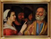 Lot 182 - European School ST. PETER DENYING CHRIST oil...