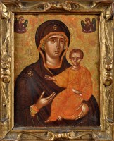 Lot 184 - Greek School (17th Century) AN ICON DEPICTING...