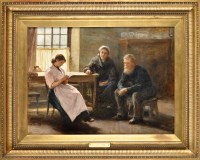 Lot 199 - Robert Jobling (1841-1923) ''NEWS FROM AFAR''...
