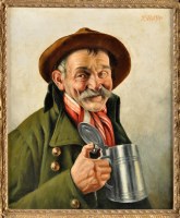 Lot 210 - Franz Xavier Wolfle (German 1887-1972) A...