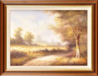 Lot 251 - Paul Morgan (20th Century) AN AUTUMN LANDSCAPE...