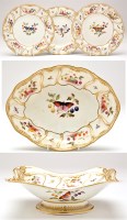 Lot 389 - Derby 'Butterfly' part dessert service,...