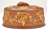 Lot 397 - Wedgwood game pot and cover, the hare knop...