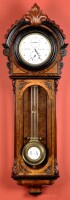 Lot 1096 - A German walnut regulator wall timepiece, the...