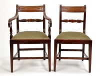 Lot 1131 - A set of four single and two arm Regency...