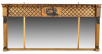 Lot 1138 - A Regency triptych breakfront overmantel...