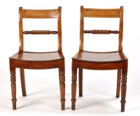Lot 1246 - A set of six Regency mahogany dining chairs,...
