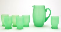 Lot 3 - Whitefriars: an Art Deco style frosted green...
