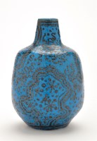 Lot 17 - Royal blue Delft Ware: a blue ground vase in...