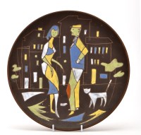 Lot 27 - A West German 'Ruscha' charger, decorated with...