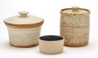 Lot 31 - A grey stoneware tobacco jar and cover,...