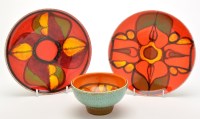 Lot 47 - Poole: a shape 38 bowl, decorated by Janet...