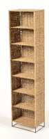 Lot 115 - A rush and black painted metal CD rack, 25 x...