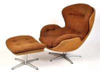 Lot 134 - A 1960's 'Egg' style armchair, upholstered in...