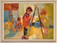 Lot 168 - A print after Carol Sideman ''YOUNG ARTISTS''...
