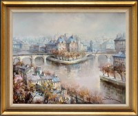 Lot 449 - Lucien Delarue ''L'ILE DE LA CITÉ, PARIS''...