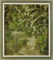 Lot 452 - Jane Moncur ''CONSERVATORY INTERIOR'' signed...
