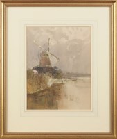 Lot 97 - George Edward Horton (1859-1950) A WINDMILL BY...