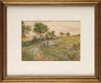 Lot 107 - Joseph Jobling (1869-1930) A SHEPHERDESS AND...