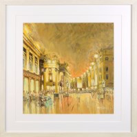 Lot 187 - Peter Collins (b.1938-) ''GREY STREET AT NIGHT'...