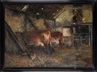 Lot 221 - John Falconar Slater (1857-1937) CATTLE IN A...